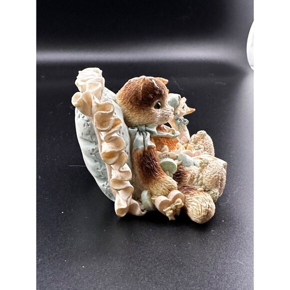 Vtg 1995 1990s Calico Kittens figurine Hello Little One Enesco Baby - Picture 12 of 13
